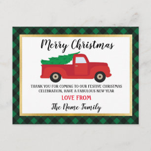Frohe Weihnachten Vielen Dank Cards Holidays Truck Einladung