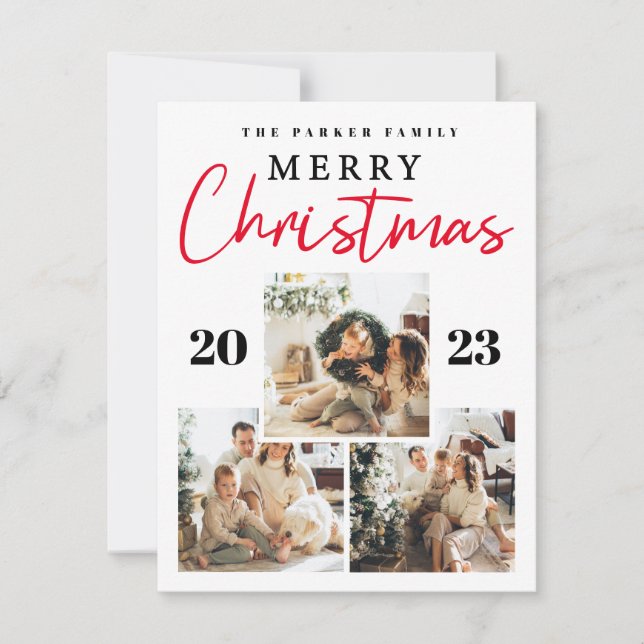 Frohe Weihnachten Vier FotoCollage (Vorderseite)