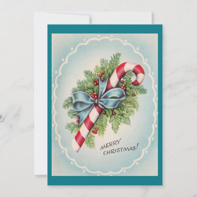 Frohe Weihnachten Vintag Candy Cane (Vorderseite)