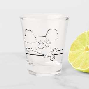 Frohe Weihnachten Vintag Retro-Maus-Design Schnapsglas