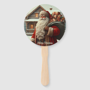 Frohe Weihnachten Vintag Santa Fächer