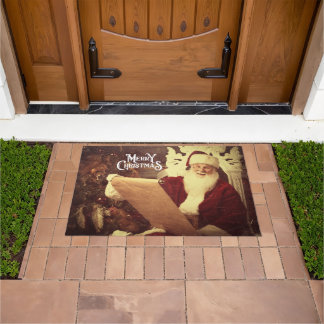 Frohe Weihnachten Vintag Santa Fußmatte