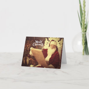 Frohe Weihnachten Vintag Santa Karte