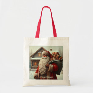 Frohe Weihnachten Vintag Santa Tragetasche