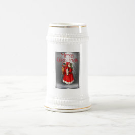 Frohe Weihnachten Vintag Weihnachtsdesign Bierglas