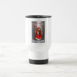 Frohe Weihnachten Vintag Weihnachtsdesign Reisebecher