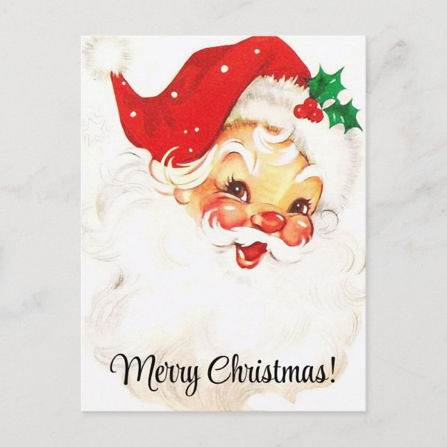 Frohe Weihnachten Vintag Weihnachtszeit Postkarte (Vorderseite)