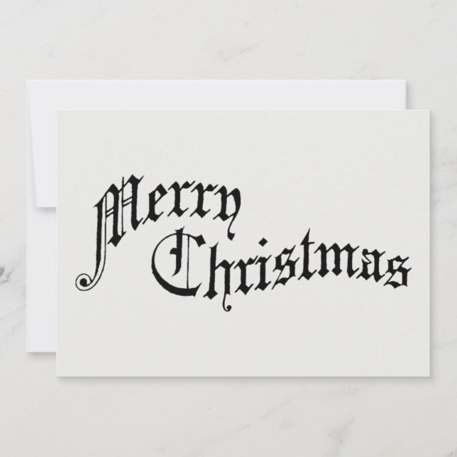 Frohe Weihnachten Vintage altmodische Typografie (Vorderseite)