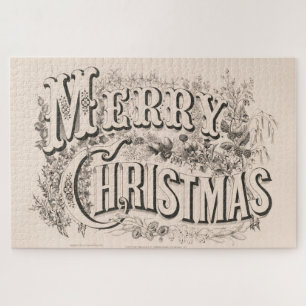 Frohe Weihnachten, Vintage Currier & Ives Druck