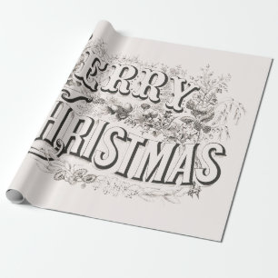 Frohe Weihnachten, Vintage Currier & Ives (Nachdru Geschenkpapier