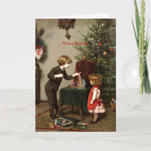 Frohe Weihnachten, Vintage-Gemälde von Felix Ehrli Karte