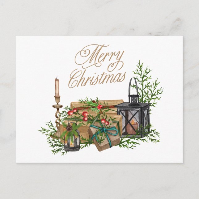 Frohe Weihnachten Vintage Geschenke, Dekoration un (Vorderseite)