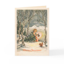 Frohe Weihnachten Vintage individuelle Grußkarte