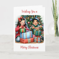 Frohe Weihnachten | Vintage Kinder