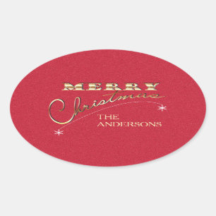 Frohe Weihnachten Vintage Ornament - Aufkleber