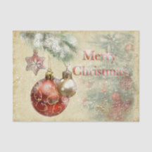 "Frohe Weihnachten" Vintage Ornamente