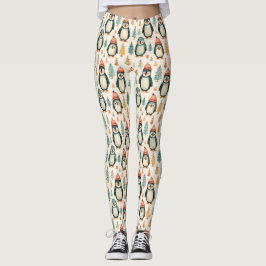 Frohe Weihnachten | Vintage Pinguine Weihnachten Leggings