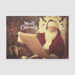 Frohe Weihnachten Vintage Santa Seidenpapier