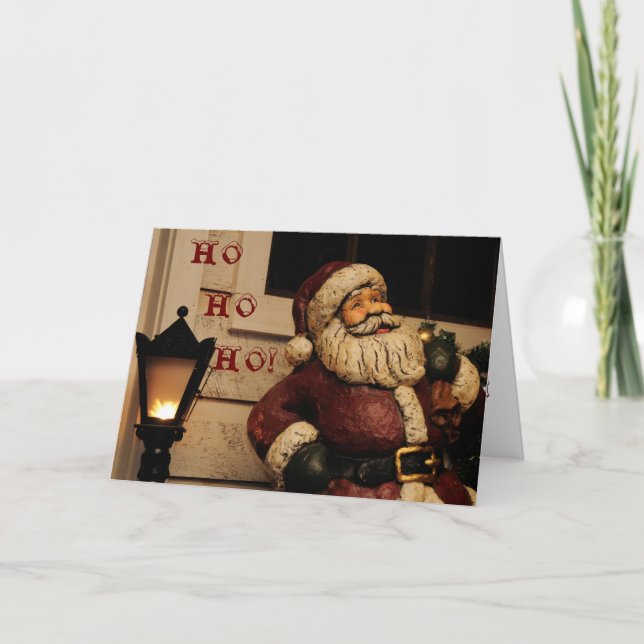 Frohe Weihnachten Vintage Weihnachtskarte (Vorderseite)