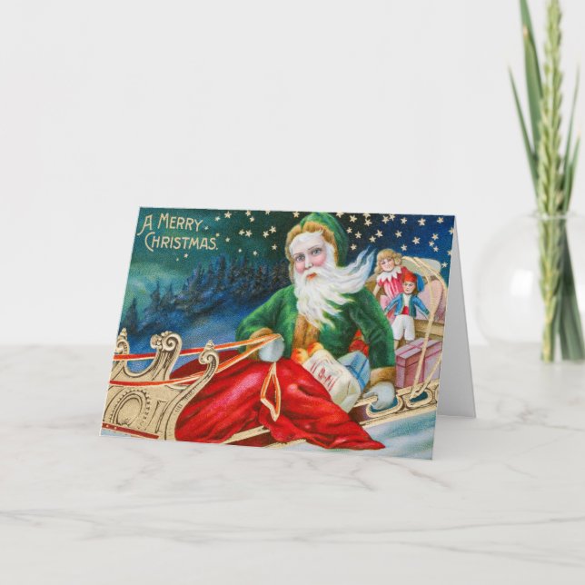 Frohe Weihnachten Vintage Weihnachtskinder (Vorderseite)