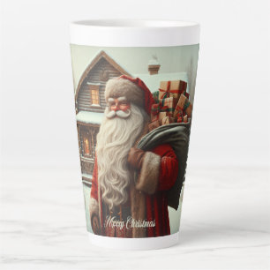 Frohe Weihnachten Vintage Weihnachtsmann Milchtasse