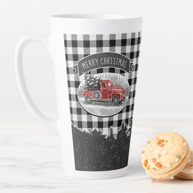 Frohe Weihnachten Vintager LKW Black Buffalo Karie Milchtasse (Beispiel)
