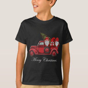 Frohe Weihnachten Vintager Red Truck Gnomes mit Ch T-Shirt