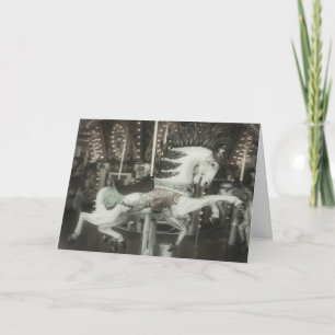 Frohe Weihnachten Vintages Pferd Karussell