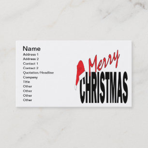 Frohe Weihnachten Visitenkarte