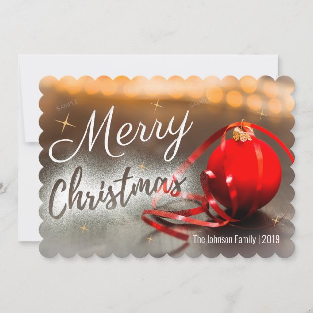 Frohe Weihnachten Vollblut Foto Grüße Karte (Vorderseite)