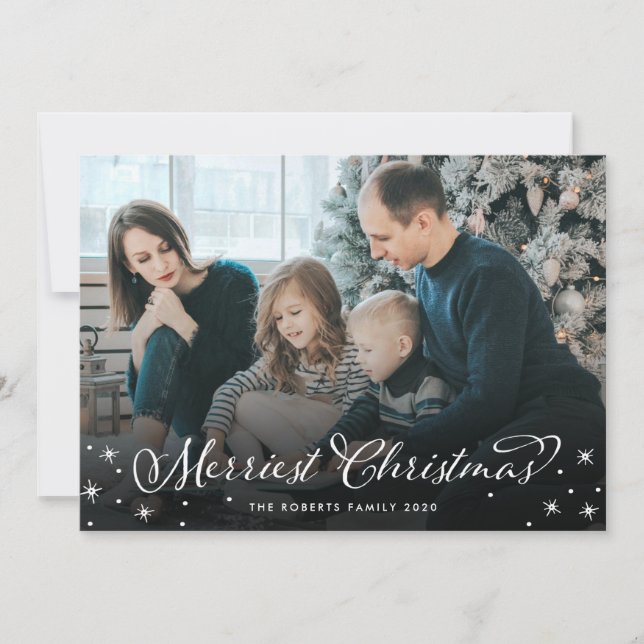Frohe Weihnachten Vollblut Foto-Karte (Vorderseite)