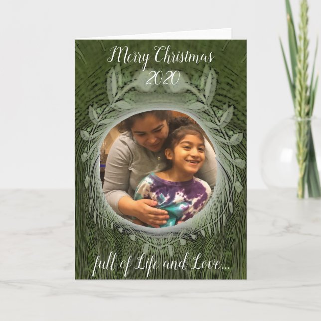 Frohe Weihnachten...voller Leben und Liebe... Holi Karte (Vorderseite)