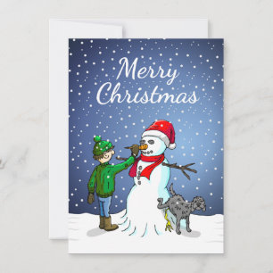 Frohe Weihnachten vom Schneemann-Weihnachtsgruß