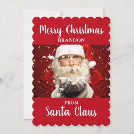 Frohe Weihnachten vom Weihnachtsmann ADD NAME Card