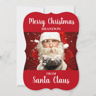 Frohe Weihnachten vom Weihnachtsmann ADD NAME Card