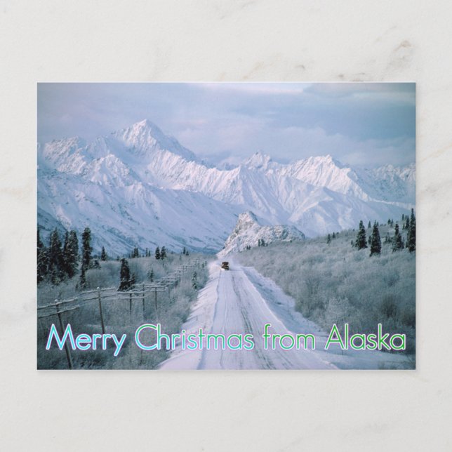 Frohe Weihnachten von Alaska Postcard (Vorderseite)