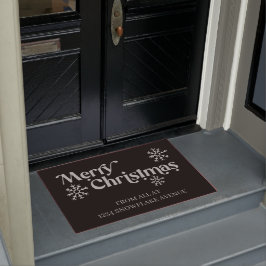 Frohe Weihnachten von allen bei Address Snowflake Fußmatte