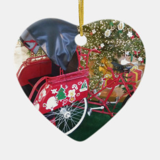 Frohe Weihnachten von Bali Indonesien Keramikornament