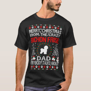 Frohe Weihnachten von Bichon Frise Vater Geschenk T-Shirt