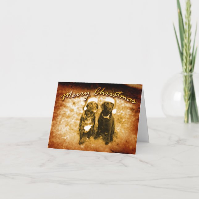 Frohe Weihnachten von den Bauernhof-Hunden (Vorderseite)