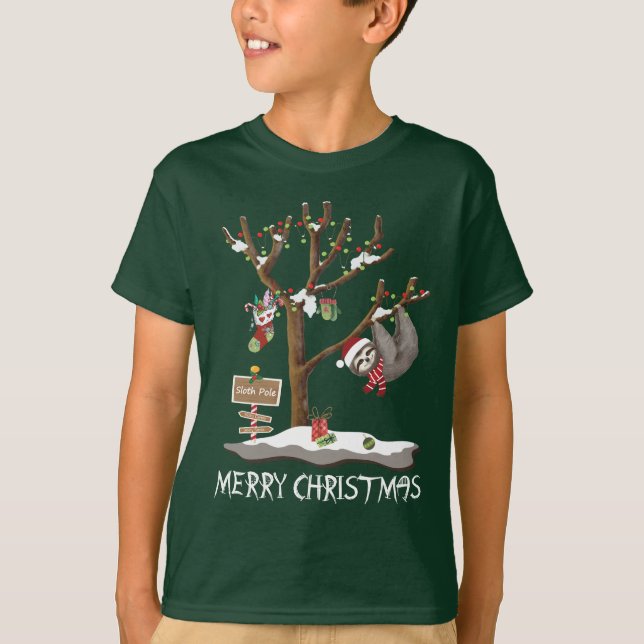 FROHE WEIHNACHTEN von den TRÄGHEITS-POLE-Kindern T-Shirt (Vorderseite)