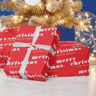 Frohe Weihnachten von der Familie Geschenkpapier