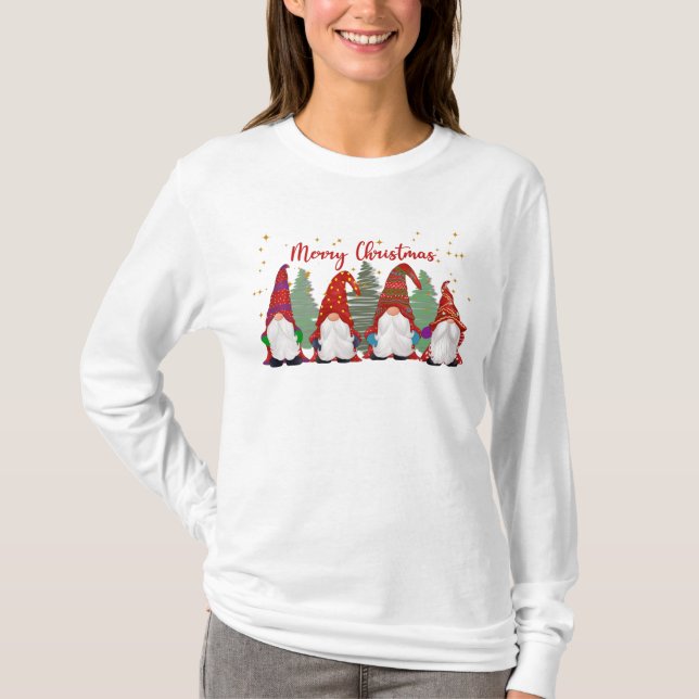 Frohe Weihnachten von der Familie Gnome T-Shirt (Vorderseite)