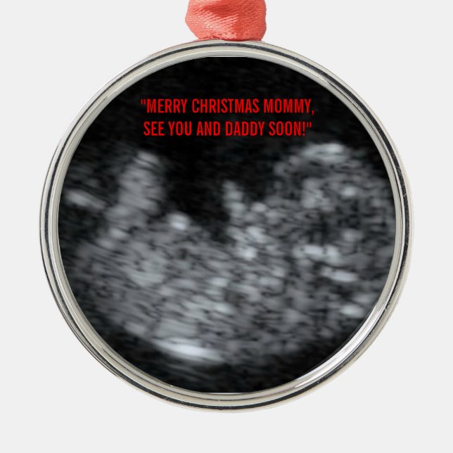 Frohe Weihnachten von der Frau Ornament Aus Metall (Vorne)