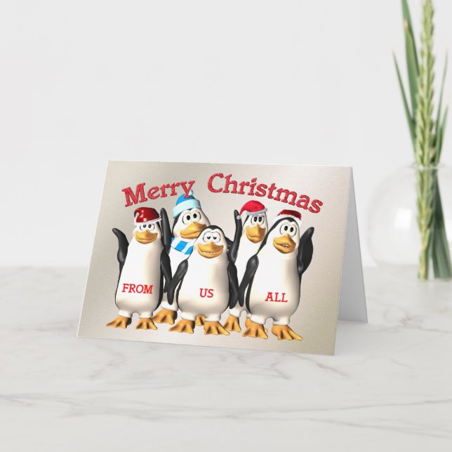 Frohe Weihnachten von der Pinguin-Gang (Vorderseite)
