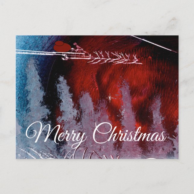 Frohe Weihnachten von der Weihnachtskarte Postkarte (Vorderseite)