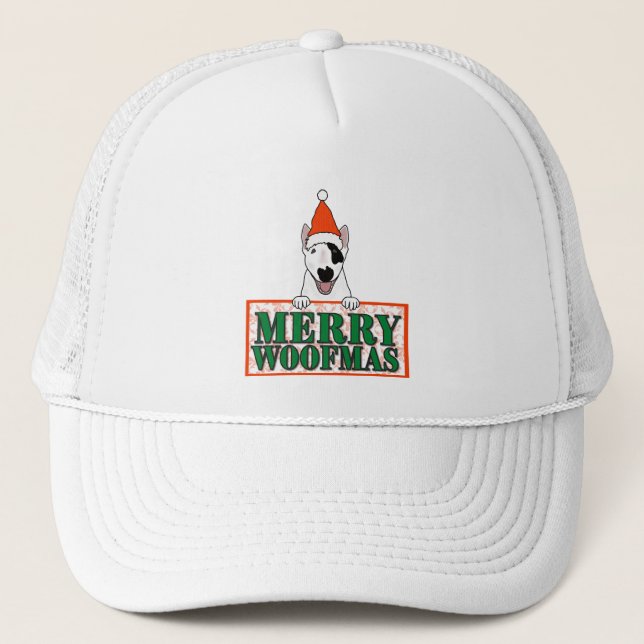 Frohe Weihnachten von einem bezaubernden Hund! Truckerkappe (Vorderseite)