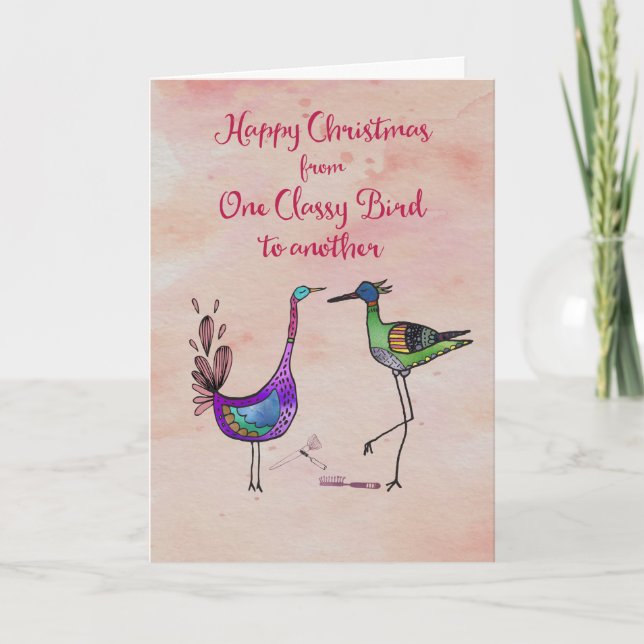 Frohe Weihnachten von einem klassischen Bird zu ei (Vorderseite)