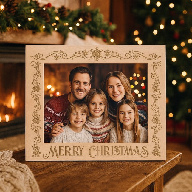 Frohe Weihnachten von Familie, Team, Freunden, Bür Geätzte Rahmen (Von Creator hochgeladen)