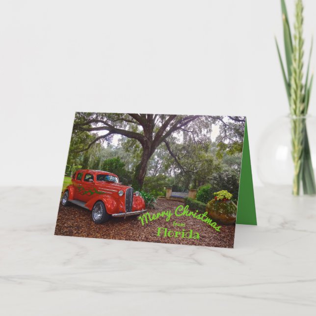 Frohe Weihnachten von Florida Classic Car Bok Towe (Vorderseite)